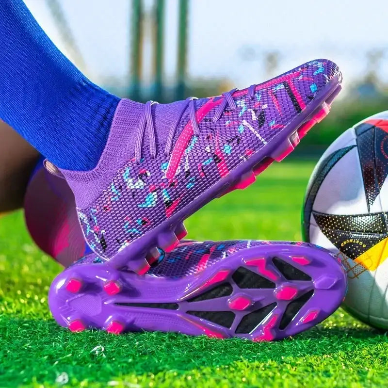 Homens sapatos de futebol longos picos chuteiras de futebol sapatos esportivos indoor botas de futebol profissional transporte da gota unisex respirável macio