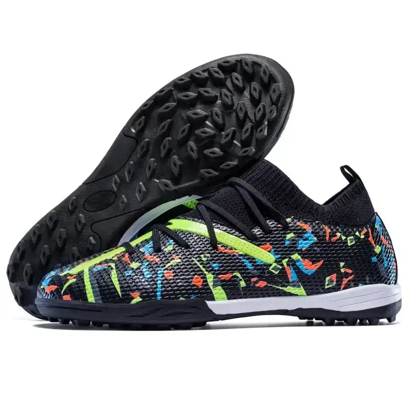 Homens sapatos de futebol longos picos chuteiras de futebol sapatos esportivos indoor botas de futebol profissional transporte da gota unisex respirável macio