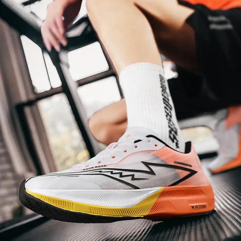 Sapatos esportivos masculinos palma completa placa de carbono tênis de corrida masculino e feminino maratona corrida absorção de choque sapatos de treinamento de atletismo