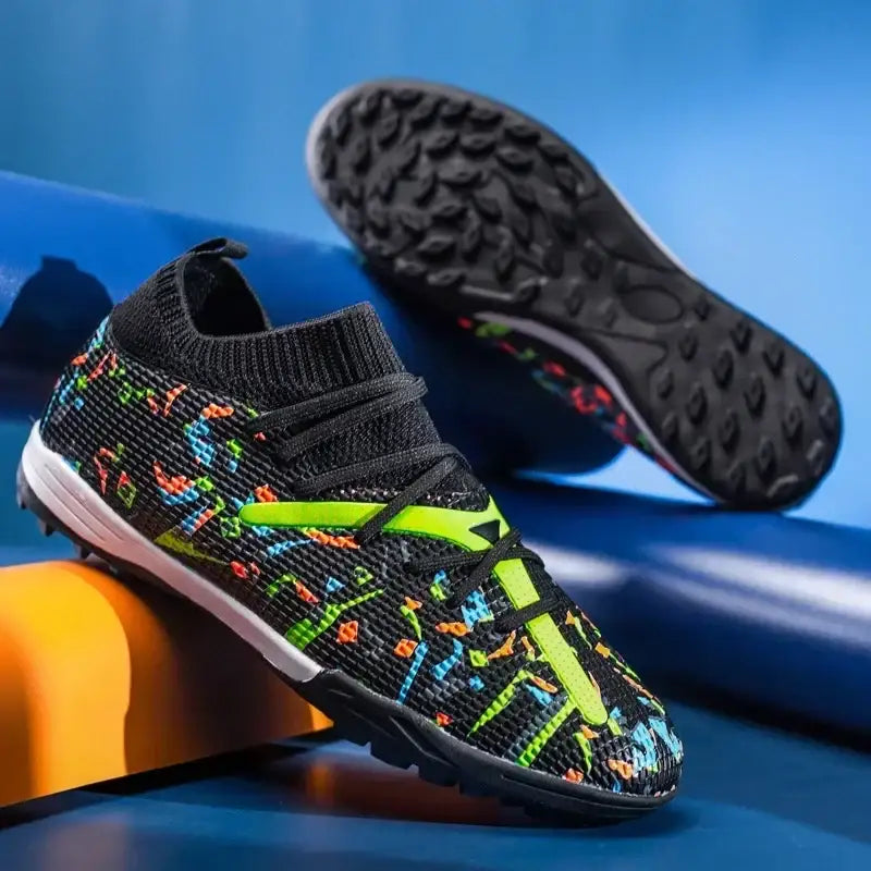 Homens sapatos de futebol longos picos chuteiras de futebol sapatos esportivos indoor botas de futebol profissional transporte da gota unisex respirável macio