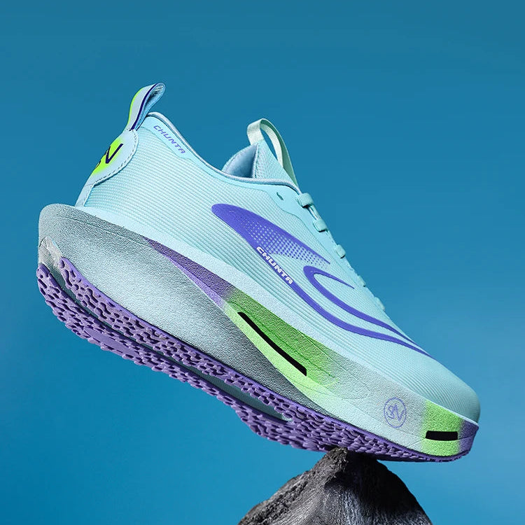 Carbon Plate Sports Running Shoes Marathon Men Breathable Lightweight Women's Comfortable Athletic Nonskid Air Cushion Sneakers