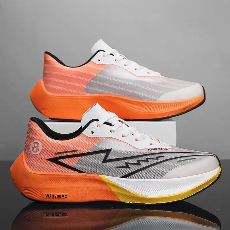 Sapatos esportivos masculinos palma completa placa de carbono tênis de corrida masculino e feminino maratona corrida absorção de choque sapatos de treinamento de atletismo