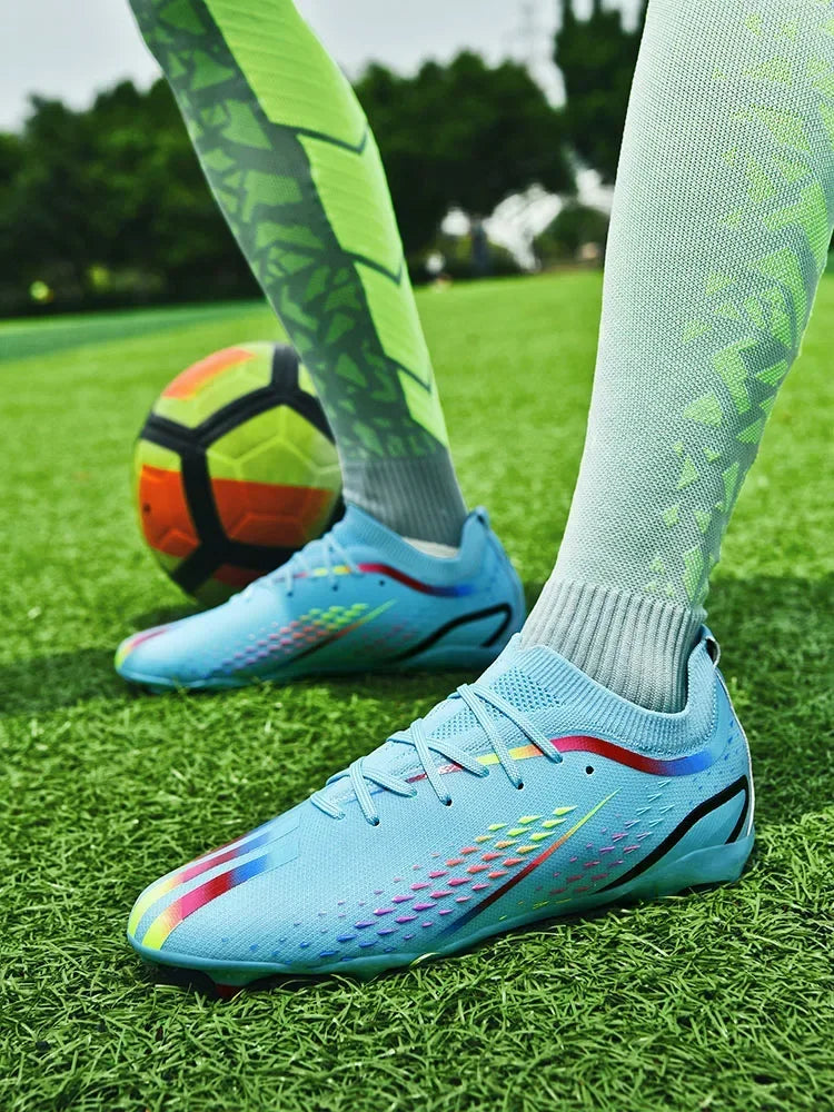 Novos homens sapatos de futebol adulto crianças confortáveis botas de futebol de alta qualidade respirável esporte ao ar livre sapatos de treinamento antiderrapante fg