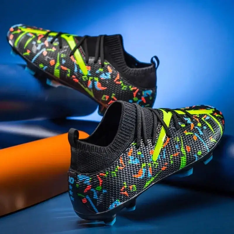 Homens sapatos de futebol longos picos chuteiras de futebol sapatos esportivos indoor botas de futebol profissional transporte da gota unisex respirável macio