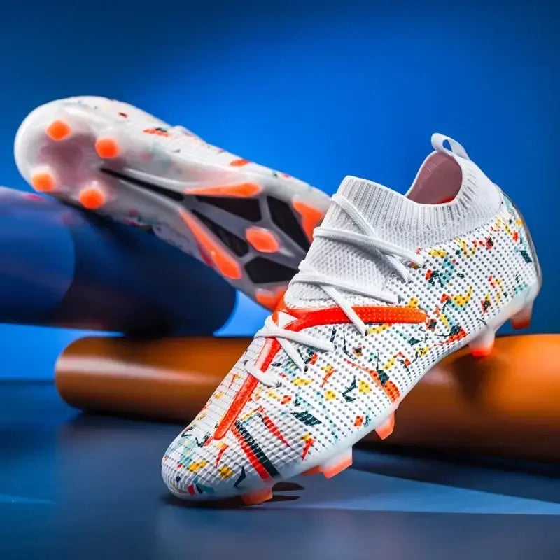 Homens sapatos de futebol longos picos chuteiras de futebol sapatos esportivos indoor botas de futebol profissional transporte da gota unisex respirável macio