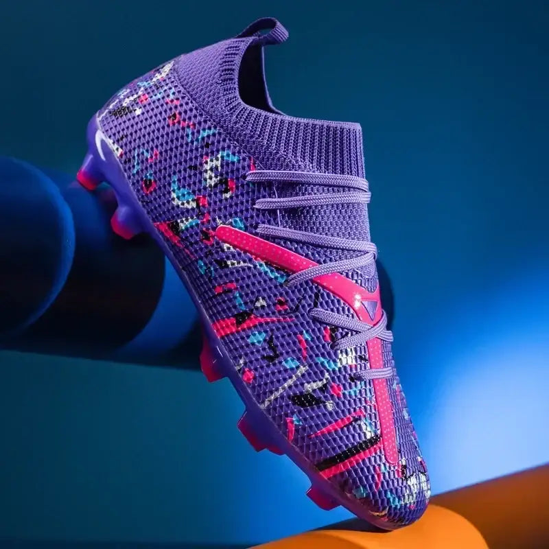 Homens sapatos de futebol longos picos chuteiras de futebol sapatos esportivos indoor botas de futebol profissional transporte da gota unisex respirável macio